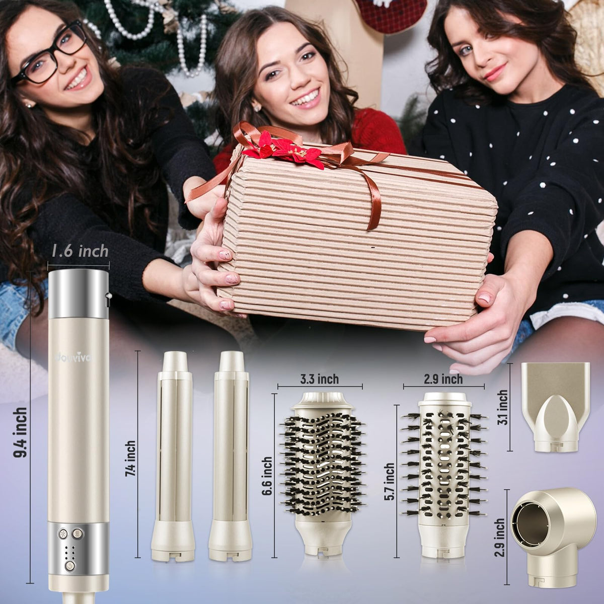 Douviva warranty and packaging highlight durable build and gift-ready presentation.