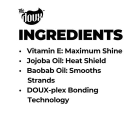 The Doux Drops Bonding Polish Spray in hand for everyday styling