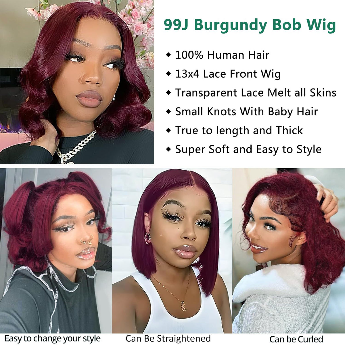 Douyin virgin human hair bob wig body wave ready to style and dye