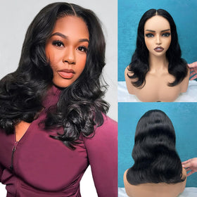 Douyin Wear and Go 2x6 lace closure with deep middle part for versatile styling.
