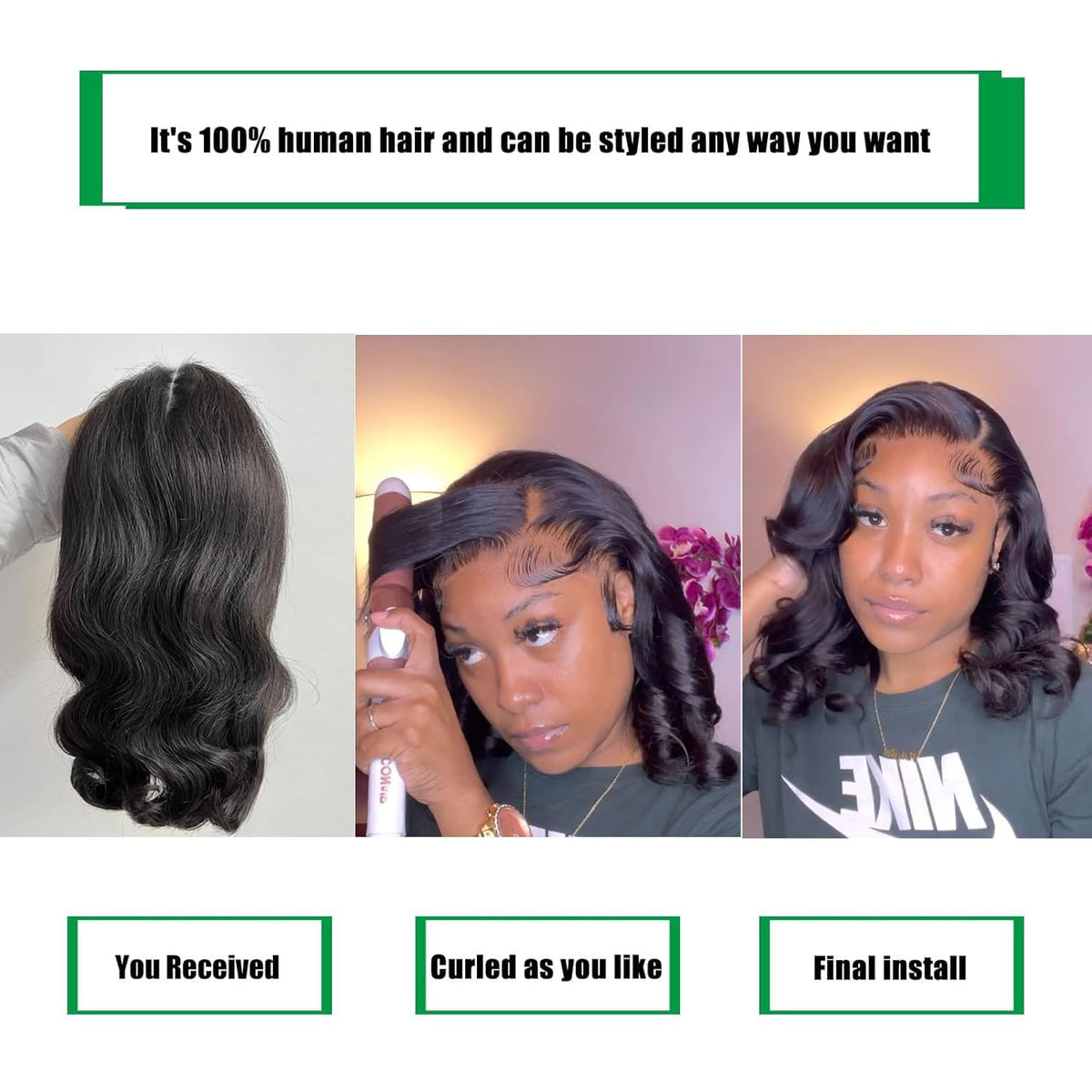 Douyin lace front closure wig offering breathable cap and versatile parting