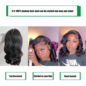 Douyin lace front closure wig offering breathable cap and versatile parting