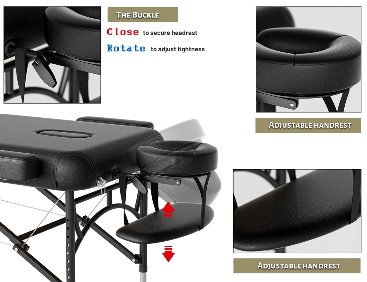 DOVANS massage table aluminum legs provide stable yet lightweight support
