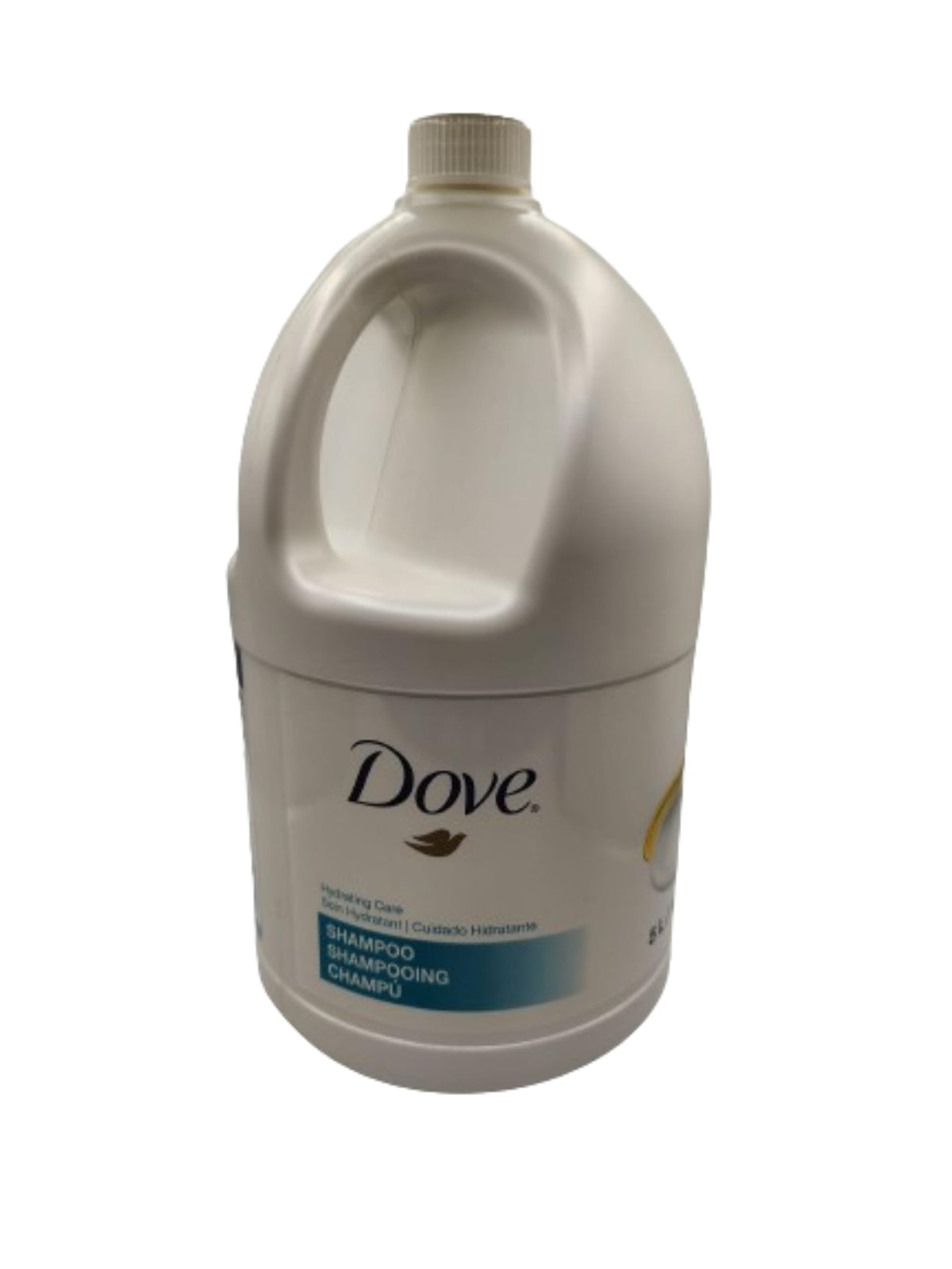 Dove 5Liter Pro Shampoo refill bottle highlights bulk savings for family grooming.