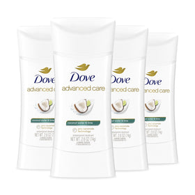 Dove Advanced Care Coconut Water & Lime stick delivering soft, protected underarms