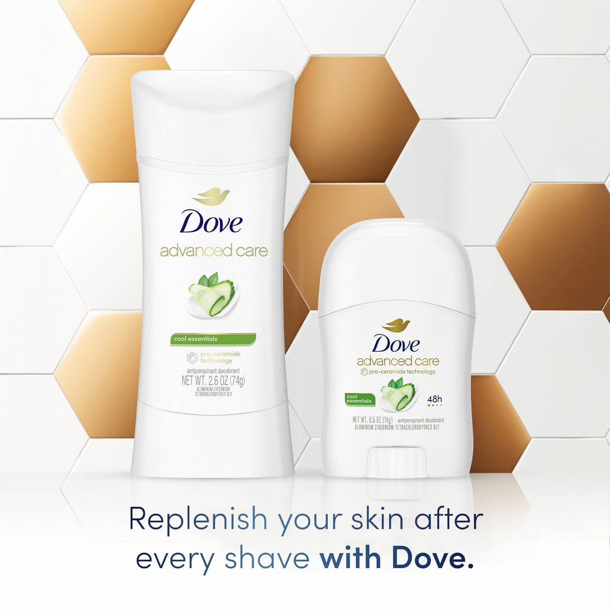 Dove Advanced Care fast-drying formula image conveying quick underarm drying