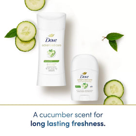 Dove Advanced Care green tea cucumber scent focus highlighting refreshing aroma