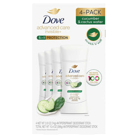 Dove Advanced Care Invisible+ stick applying invisibly for all-day dry protection