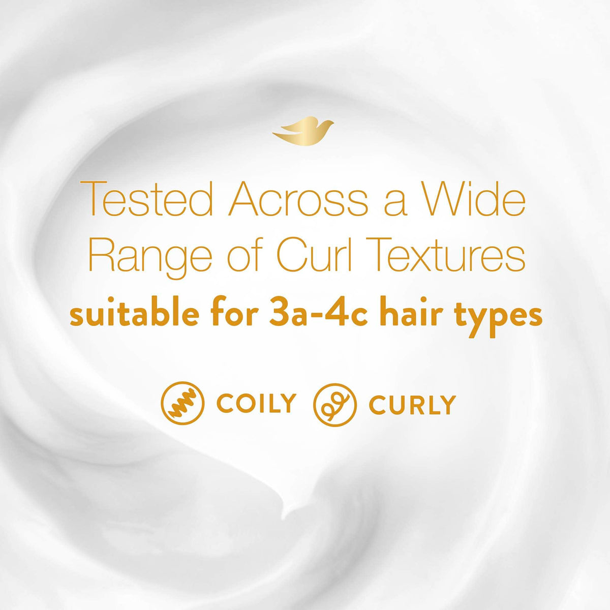 Dove Amplified Textures Shaping Butter Cream on curls after styling offers defined shape and softness.