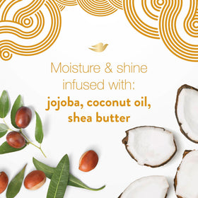 Dove Amplified Textures Shaping Butter Cream ingredients label shows no parabens or dyes.