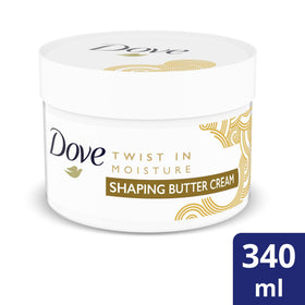Dove Amplified Textures Shaping Butter Cream close-up shows rich butter texture for smooth curls.