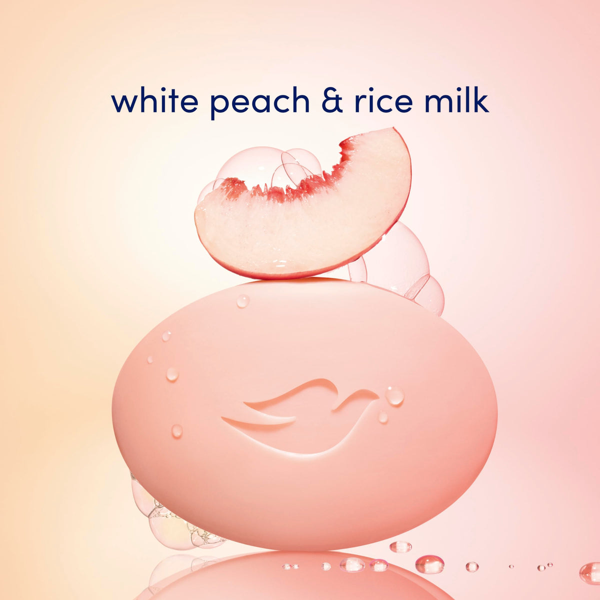 Close-up texture of Dove Beauty Bar with creamy lather ready for use.