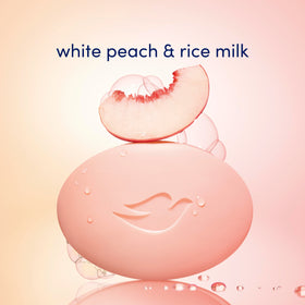 Close-up texture of Dove Beauty Bar with creamy lather ready for use.