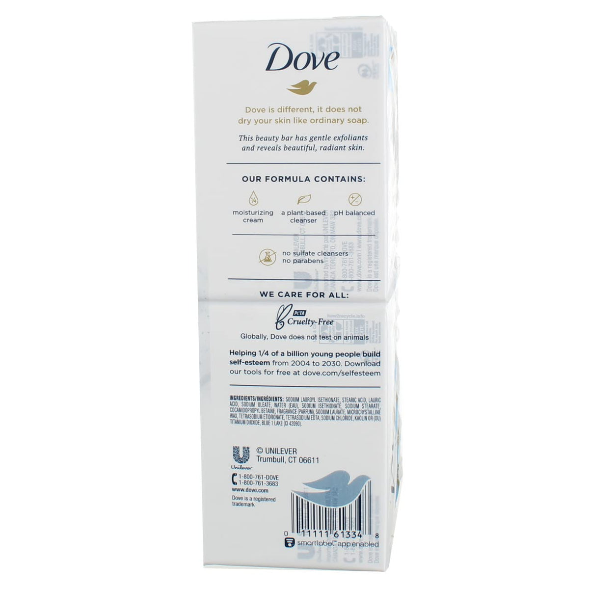 Dove Gentle Exfoliating Beauty Bar shown for daily facial and body care.