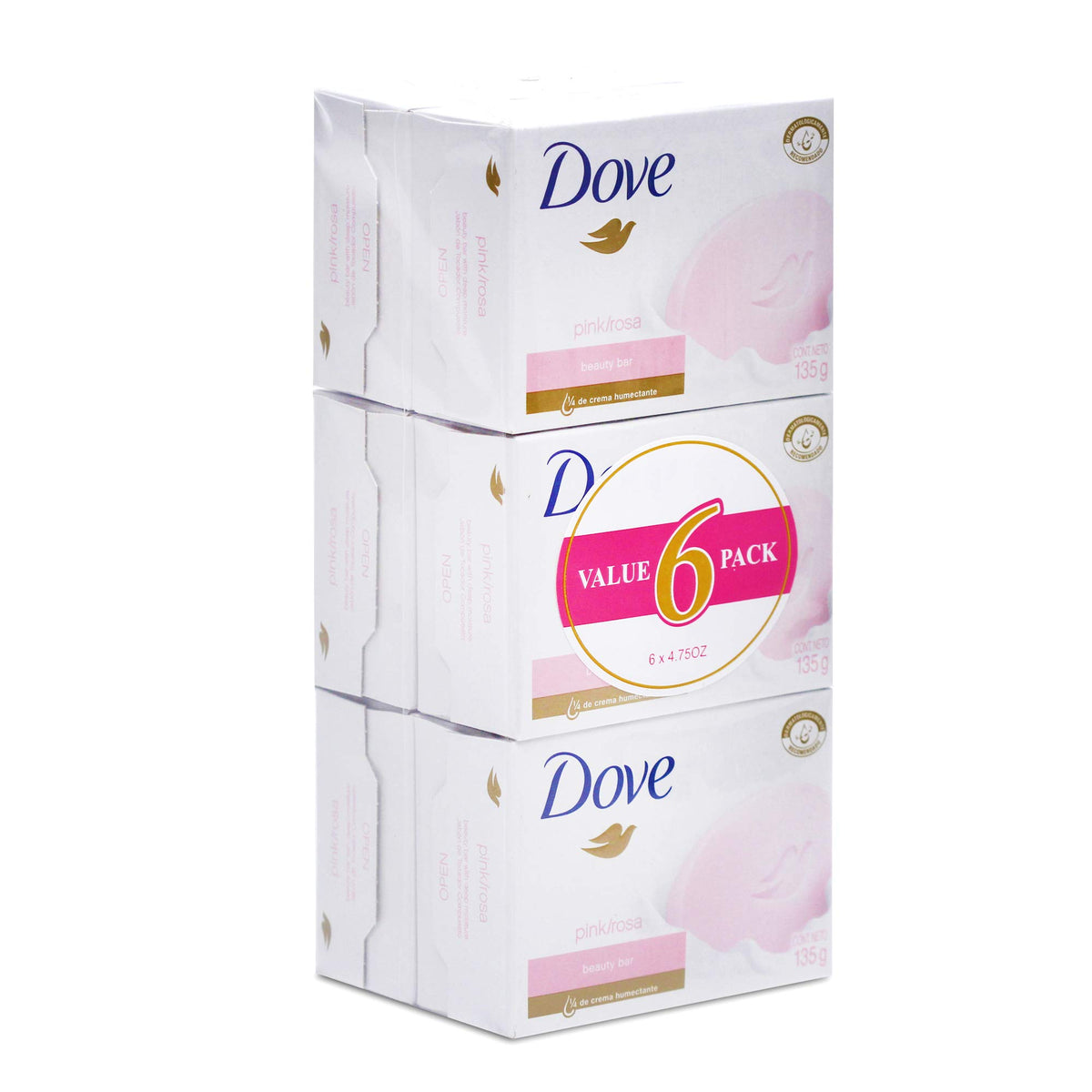 Dove Beauty Cream Bar pink soap for gentle cleansing and moisturized skin