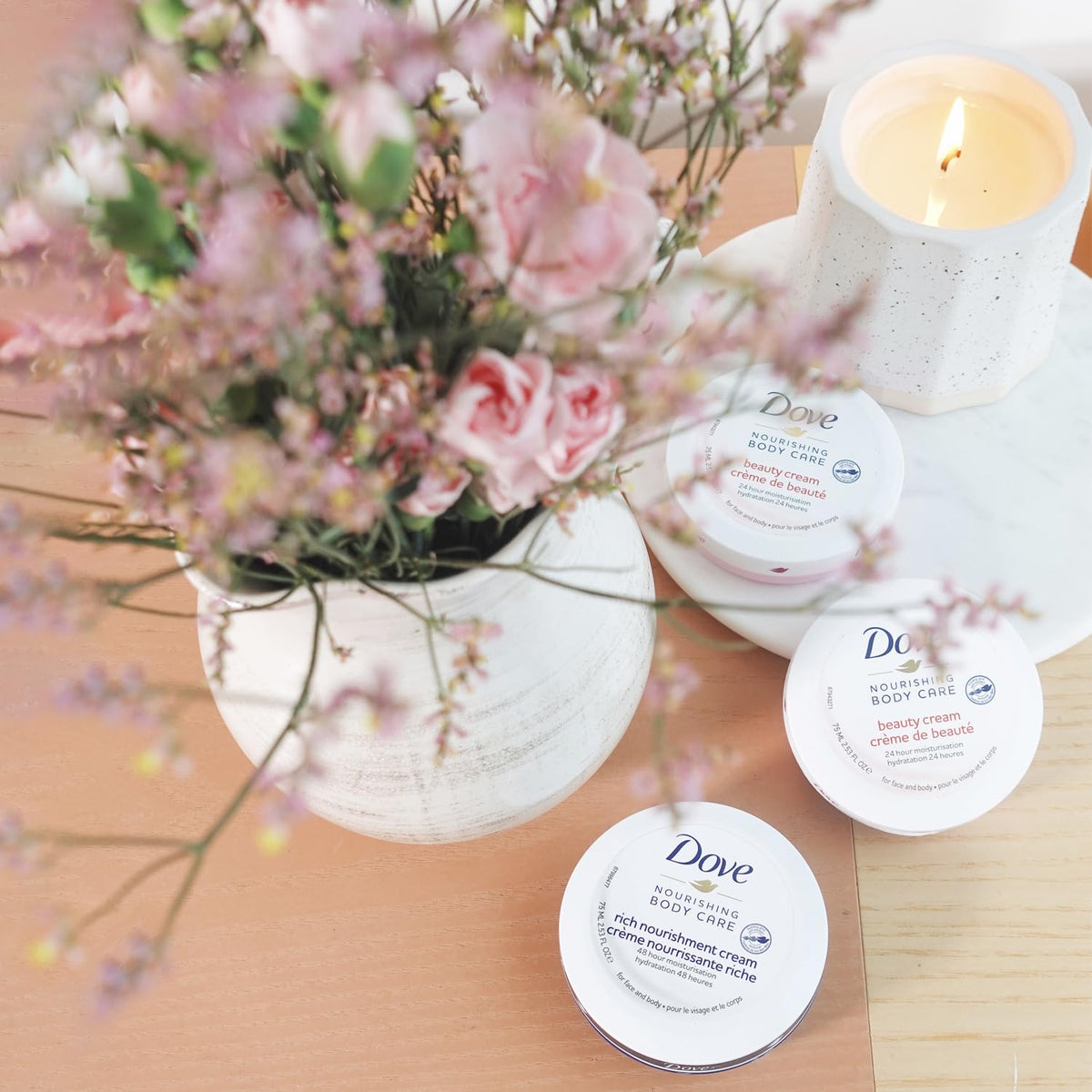 Dove Body Love ceramide serum moisturizer demonstrates quick absorption for extremely dry skin