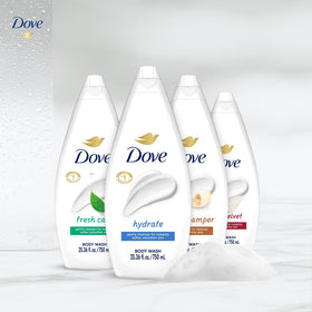 Dove Fresh Care bottle highlights refreshing scent and clean feeling