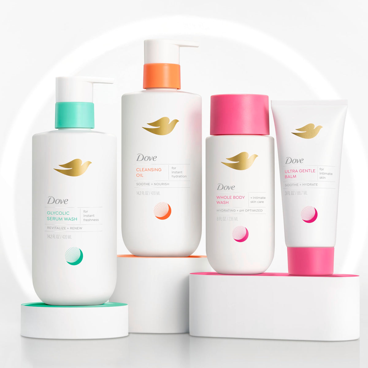 Dove Fresh Waterlily scent on body wash with lemon and aloe hints