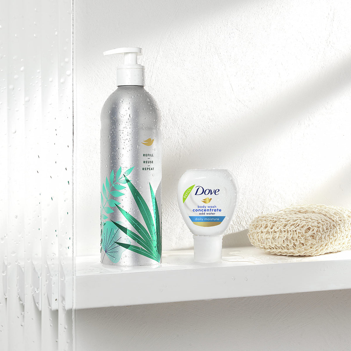 Dove Packaging highlights recyclable materials and cruelty-free status.