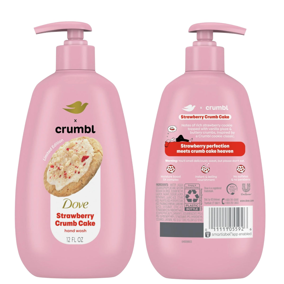 Dove Crumbl with Moisture Boost 5x complex keeps hands nourished