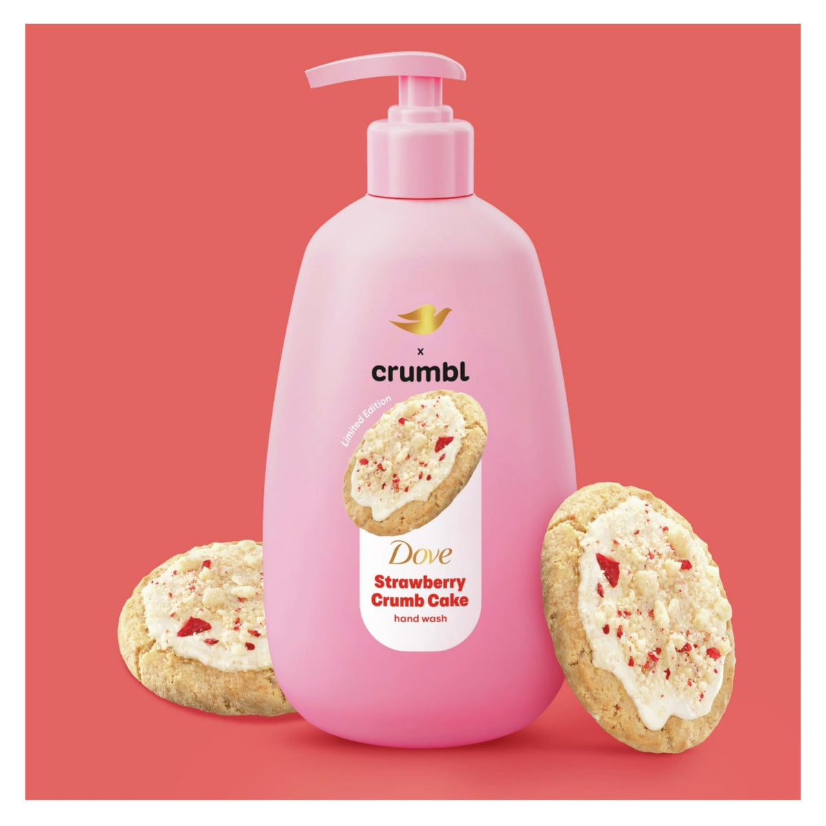 Scent close-up shows rich strawberry crumb fragrance for a sensory boost