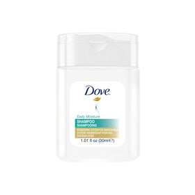 Dove Daily Moisture mini shampoo bottle ideal for hotel guest amenities and travel-size care