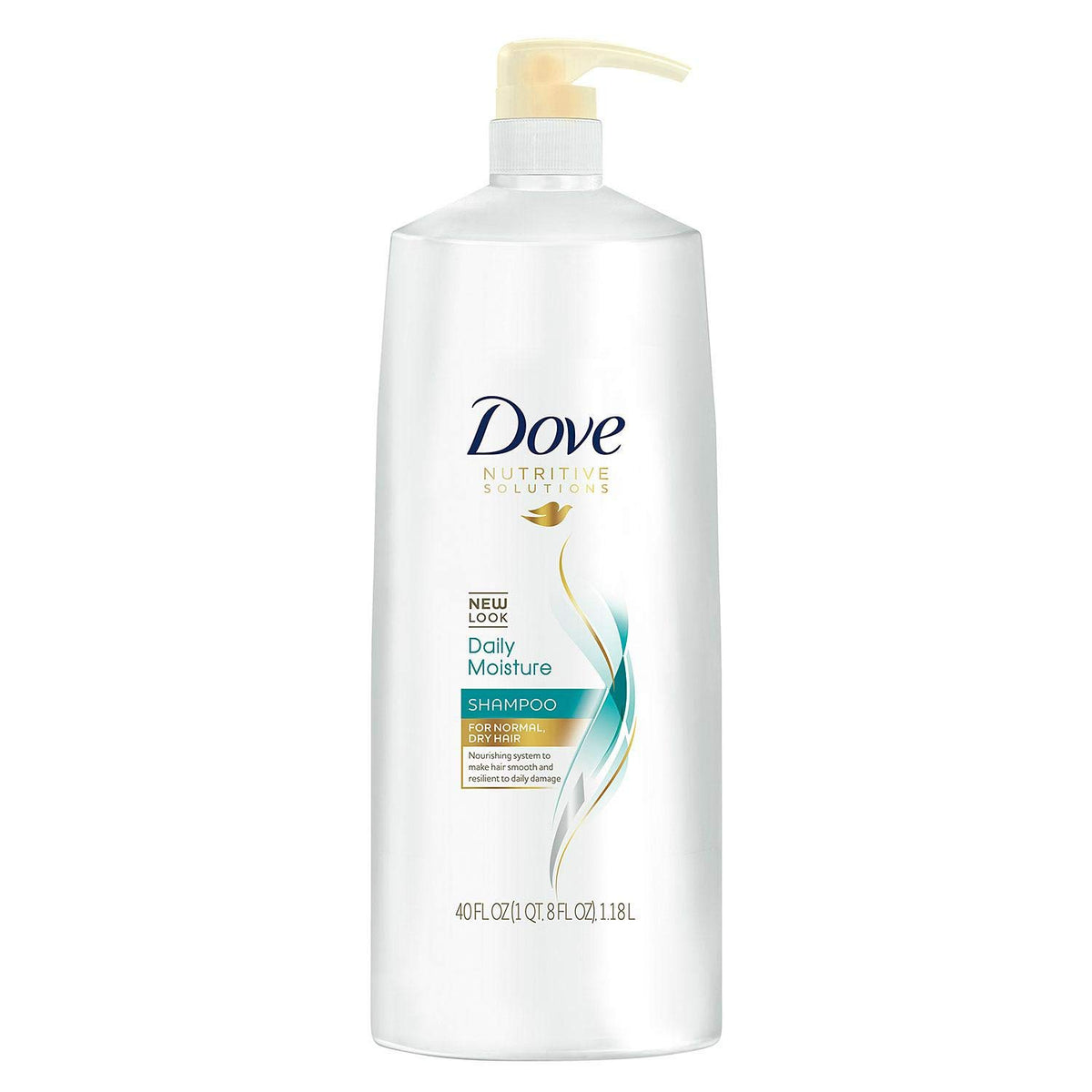 Dove Damage Therapy Daily Moisture Shampoo 40 oz pump pack for smoother, more manageable hair