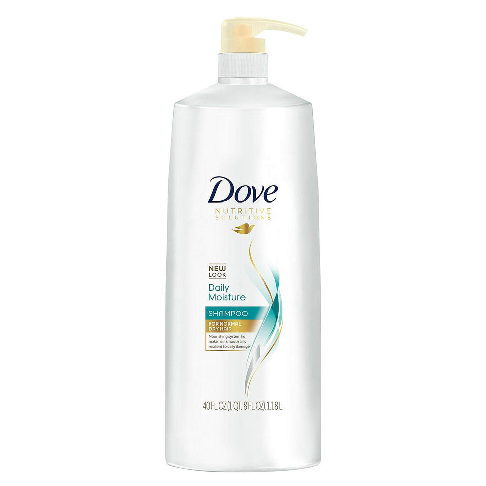 Dove Damage Therapy Daily Moisture Shampoo 40 oz pump pack for smoother, more manageable hair