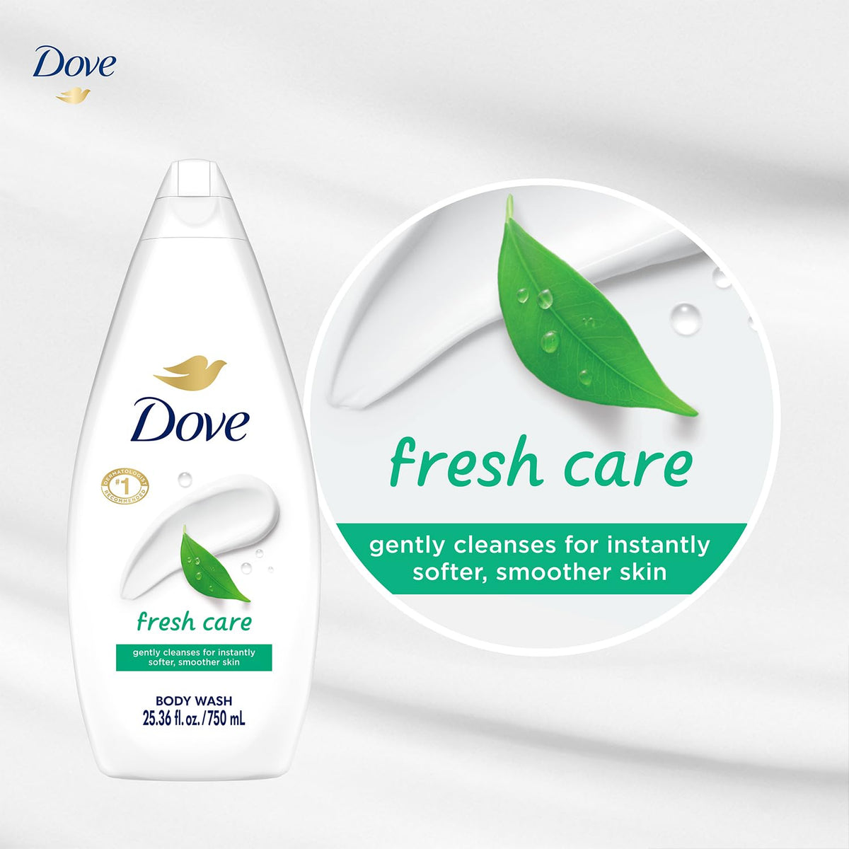 Dove Deep Moisture packaging highlights value and 4-pack convenience.