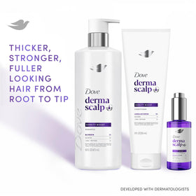 Dove Density Boost Fullness Serum dropper applies scalp serum for moisture and resilience