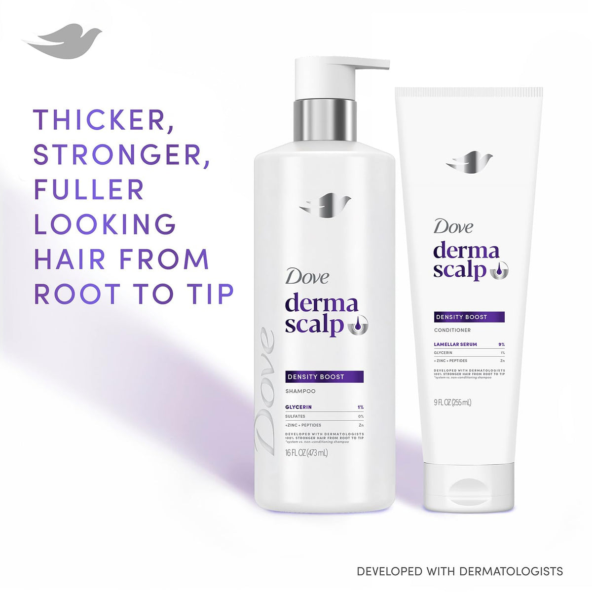 Density Boost Serum dropper bottle promoting scalp nourishment