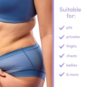 Label shows dermatologist and gynecologist approval for sensitive skin