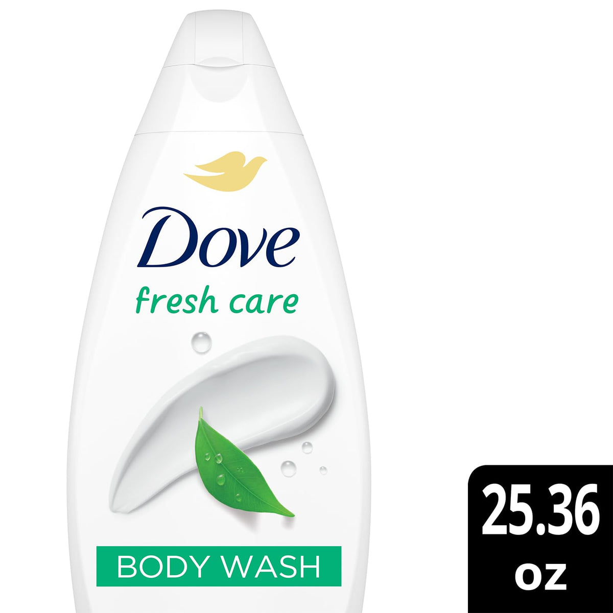 Dove Fresh Care bottle features a refreshing scent and gentle cleansing.