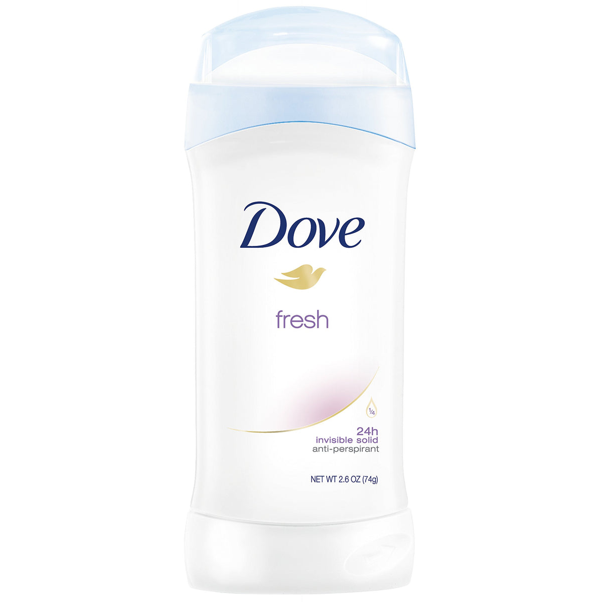 Dove Fresh Invisible Solid stick front view for all-day protection.