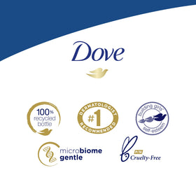 Dove Gentle Exfoliating Sea Minerals recycled plastic bottle packaging for sustainability