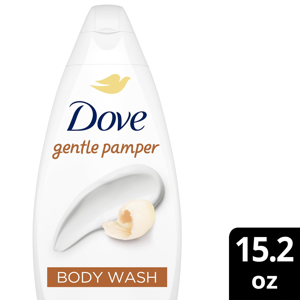 Close-up of Dove Gentle Pamper ingredients nourishing the skin