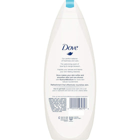 Dove Go Fresh fragrance with blue fig and orange blossom enhances your shower mood.
