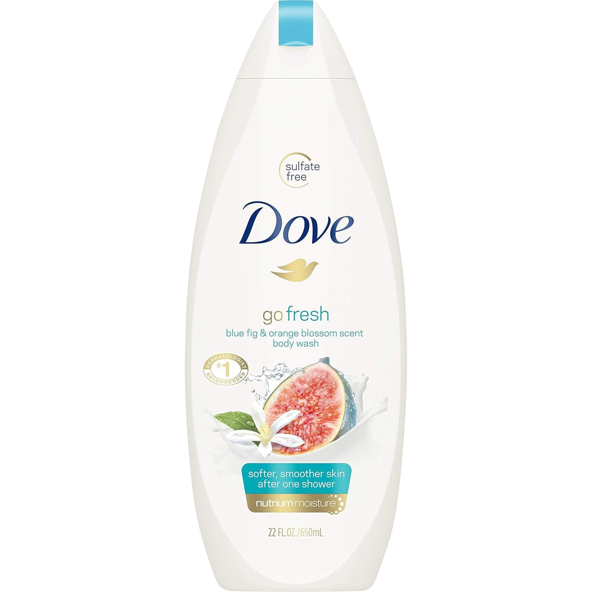Dove Go Fresh lather with creamy texture for a smooth rinse.