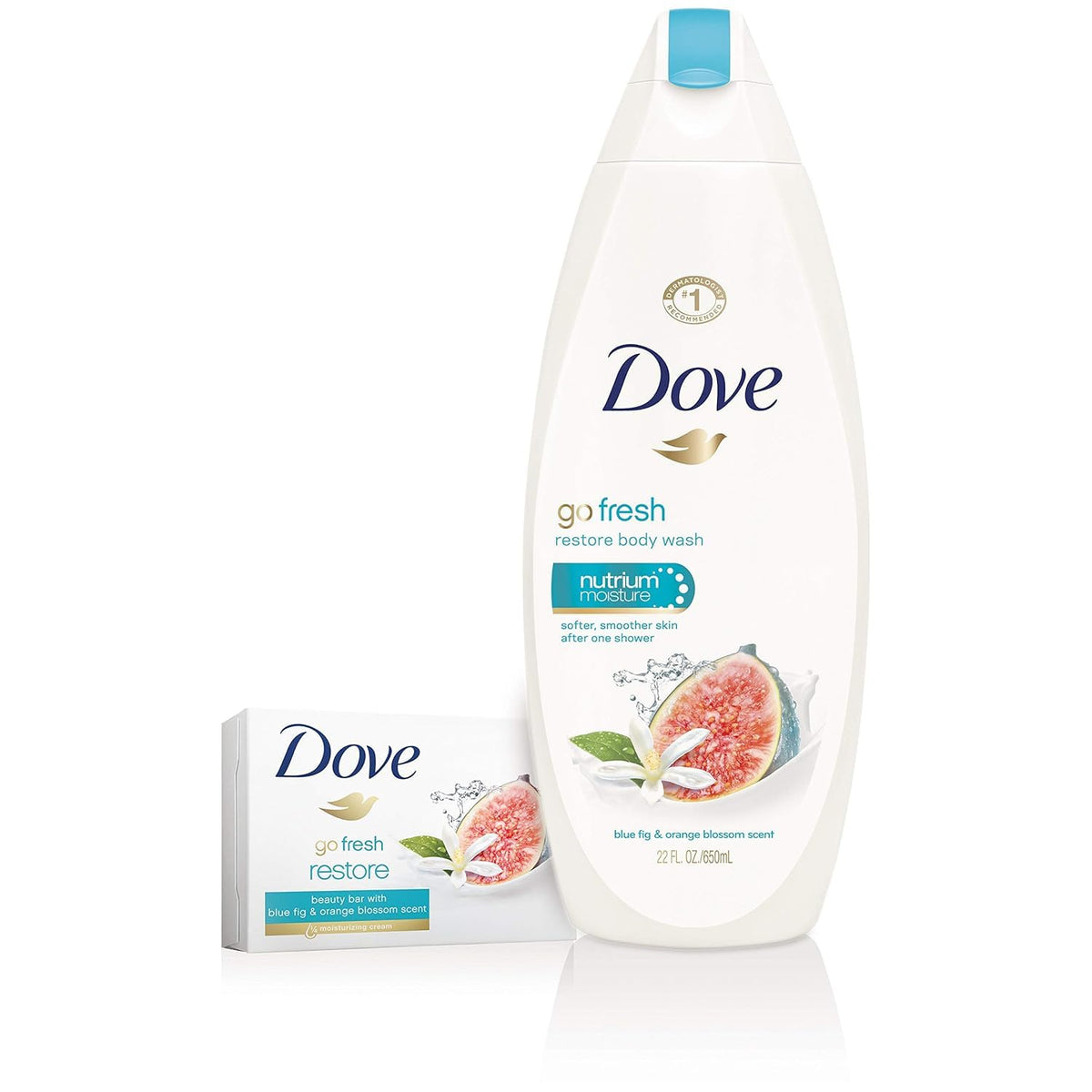 Dove Go Fresh shower experience with a bright, refreshing scent.