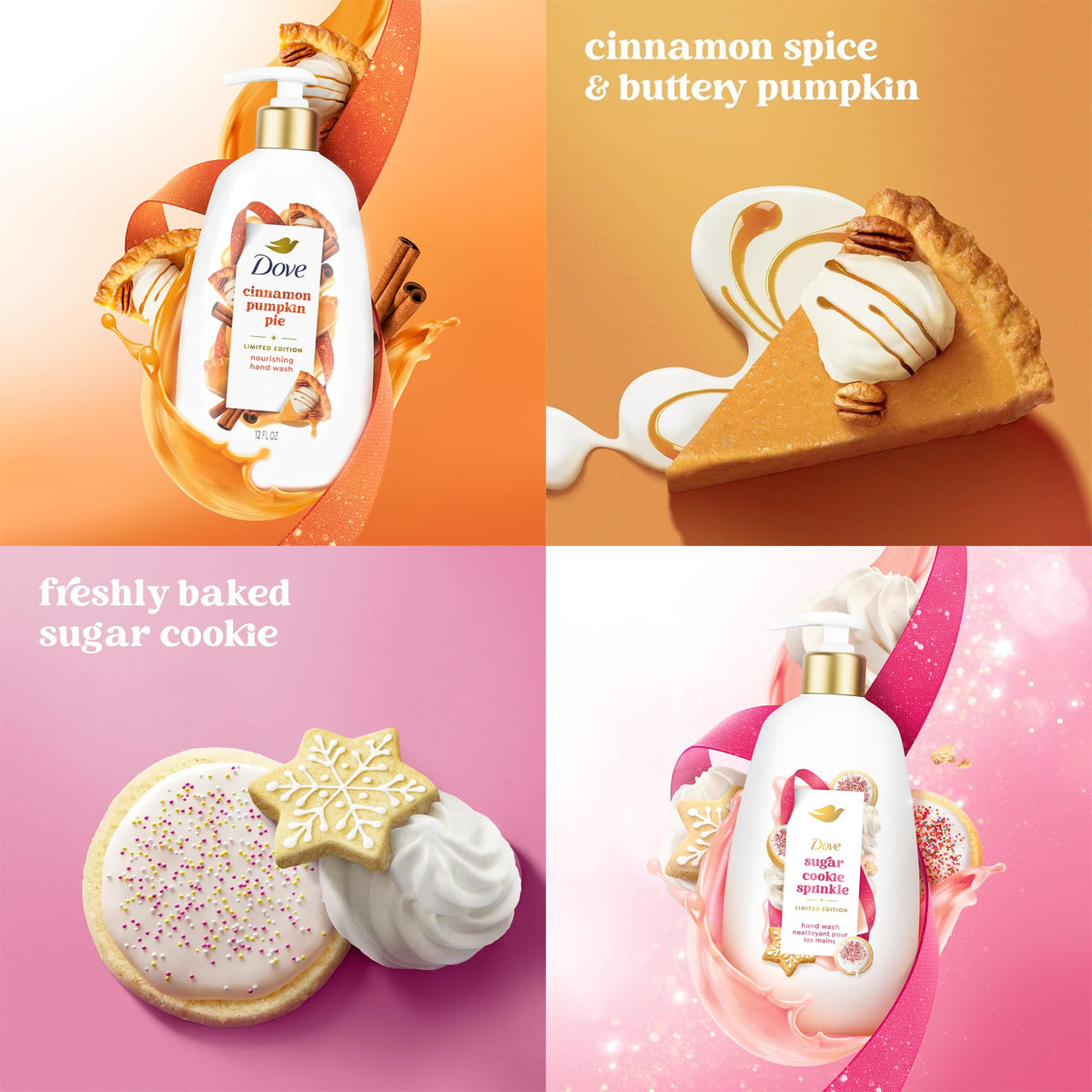 Dove Gift-ready box featuring seasonal hand wash trio.