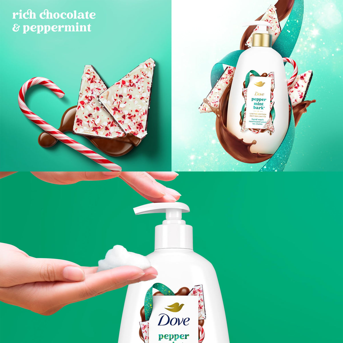 Dove Holiday Treats 3-pack front-view gift packaging.