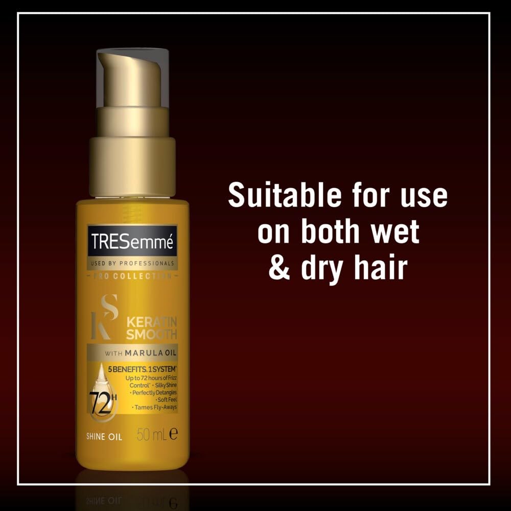 Dove Keratin Smooth Shine Oil creates a salon-like finish