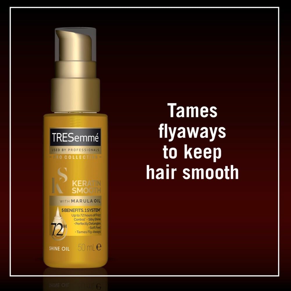 Dove Keratin Smooth Shine Oil provides frizz control for busy mornings