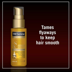 Dove Keratin Smooth Shine Oil provides frizz control for busy mornings