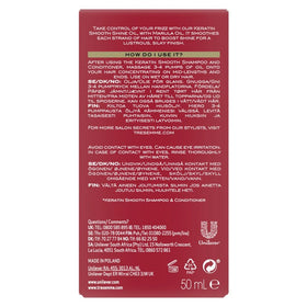 Dove Keratin Smooth Shine Oil pour action for easy application