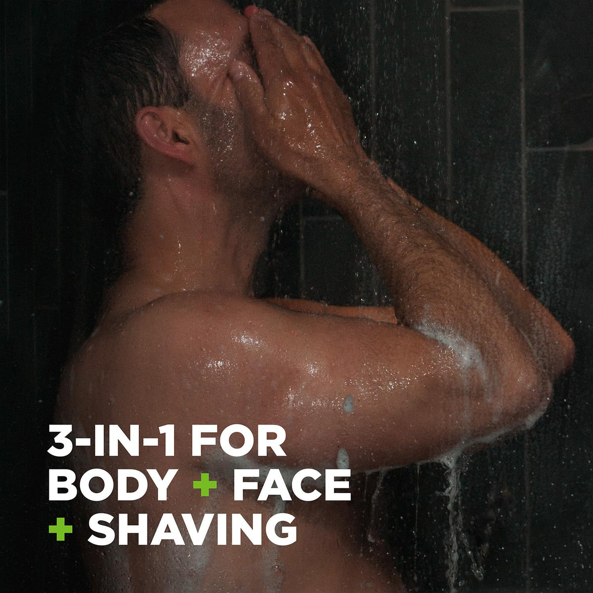 Dove Men+Care Clean Comfort packaging back shows simple usage steps.