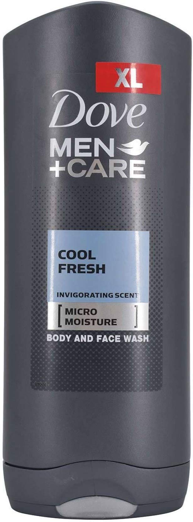 Dove Men Care Cool Fresh lather delivering gentle cleansing and moisture.