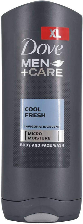 Dove Men Care Cool Fresh lather delivering gentle cleansing and moisture.