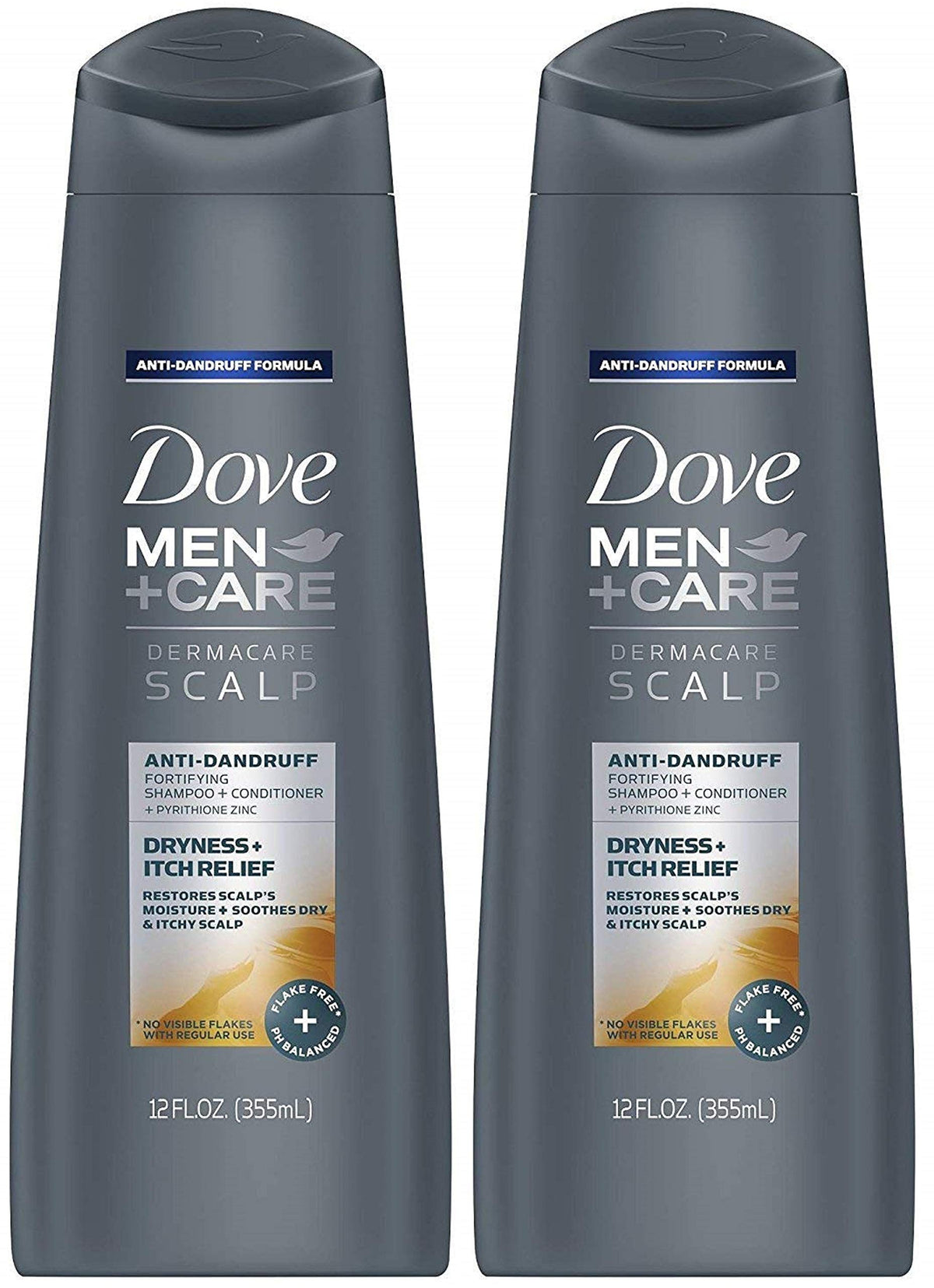 Dove Men+Care Dermacare Scalp bottle front for anti-dandruff care and scalp relief
