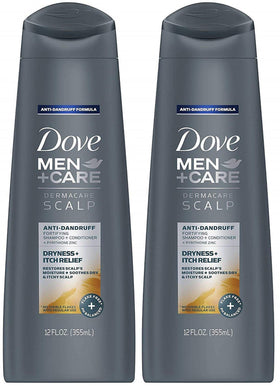 Dove Men+Care Dermacare Scalp bottle front for anti-dandruff care and scalp relief